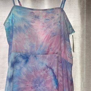 Fun Tye Dye high low mini dress/ size XS